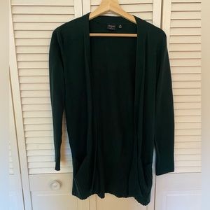 Green long cardigan